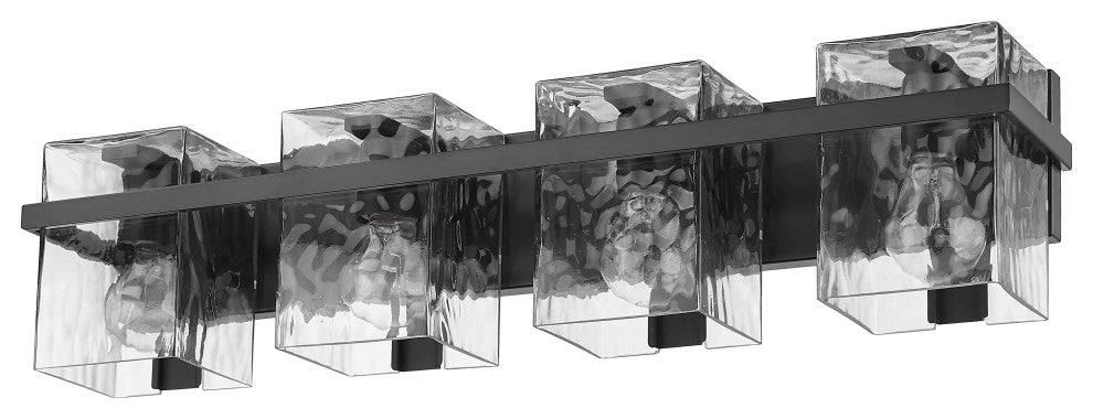 Zlite 1938-4V-MB 4-Light Vanity, Clear