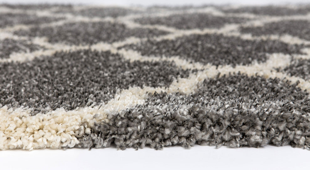 Concord Global Ocean Shag Marrakech Rug 3''3"x4''7" Silver Rug