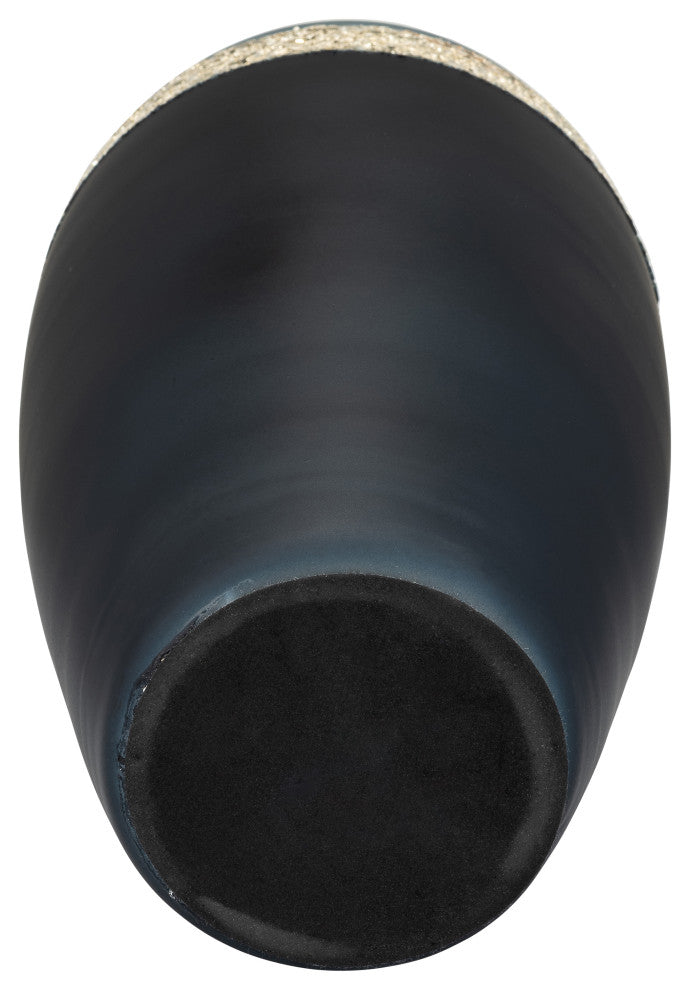 Glass, 18" Tri-Colored Glittered Vase, Multi