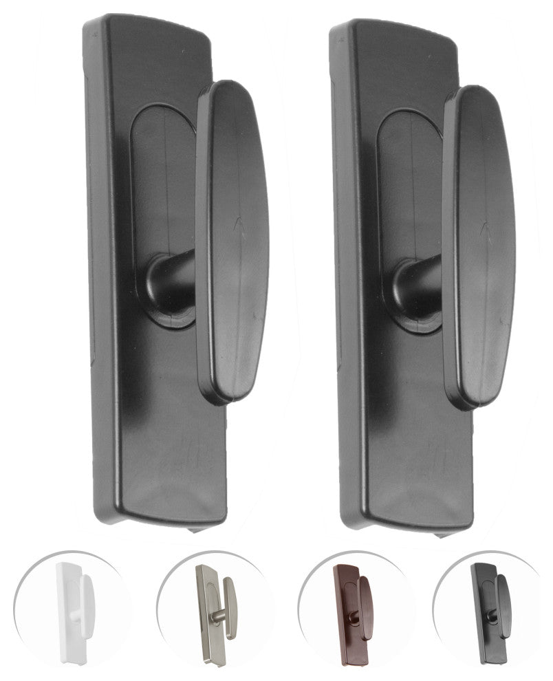 Wall Hooks with Screws, Set of 2, Black