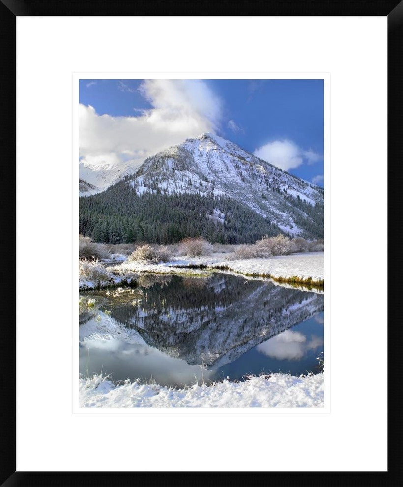 "Phi Kappa Mountain reflected in river, Idaho"  by Tim Fitzharris, 20x24"