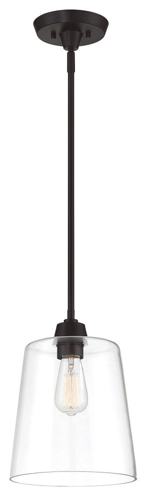 1-Light Pendant, Matte Black, Oil Rubbed Bronze