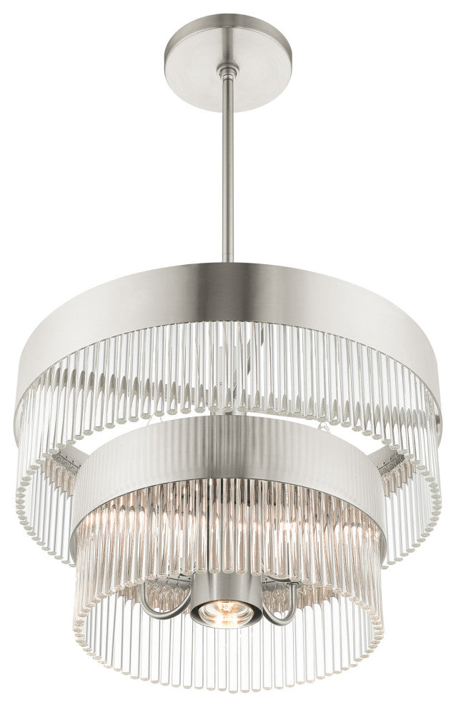 Livex Lighting Norwich 5 Light Brushed Nickel Chandelier