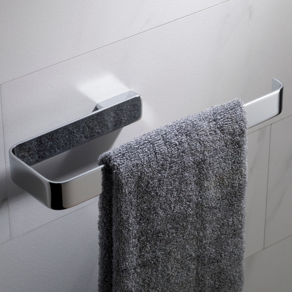 Stelios Bathroom Towel Ring, Chrome