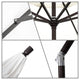 9'' Stone Black Collar Tilt Crank Aluminum Umbrella, Kiwi Olefin