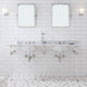 Empire 72" Wide Double Wash Stand, P-Trap, Countertop With Basin, Faucet