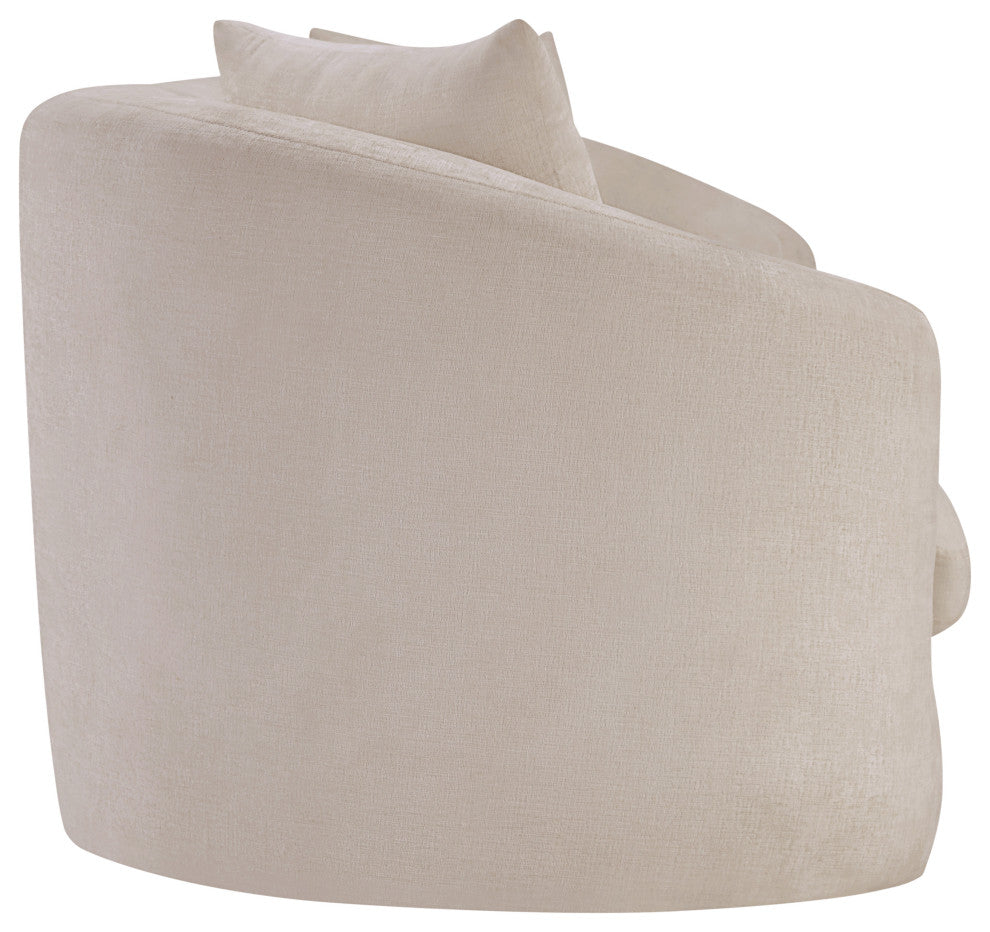 Penelope Upholstered Sofa, Beige, Chenille Fabric