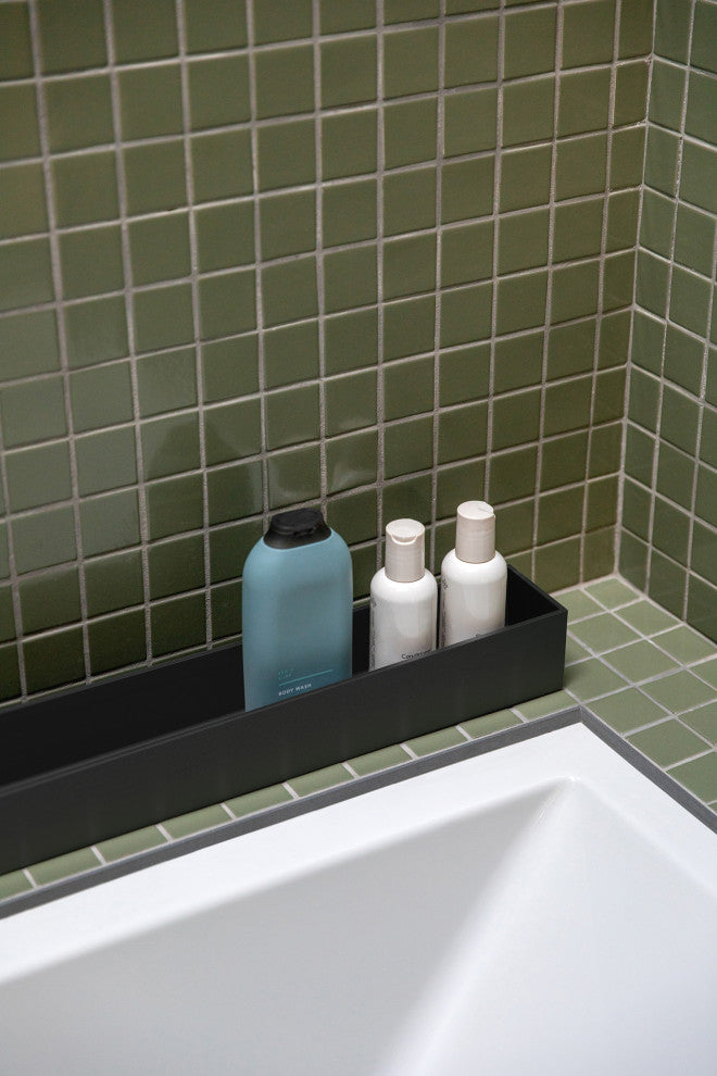 GEO Series Plastic Planter, Black, Trough, 1 Pack