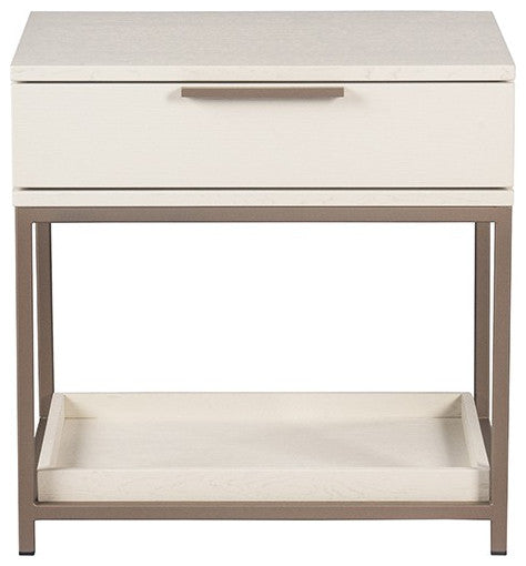 Rebel Nightstand, Champagne Gold, Cream