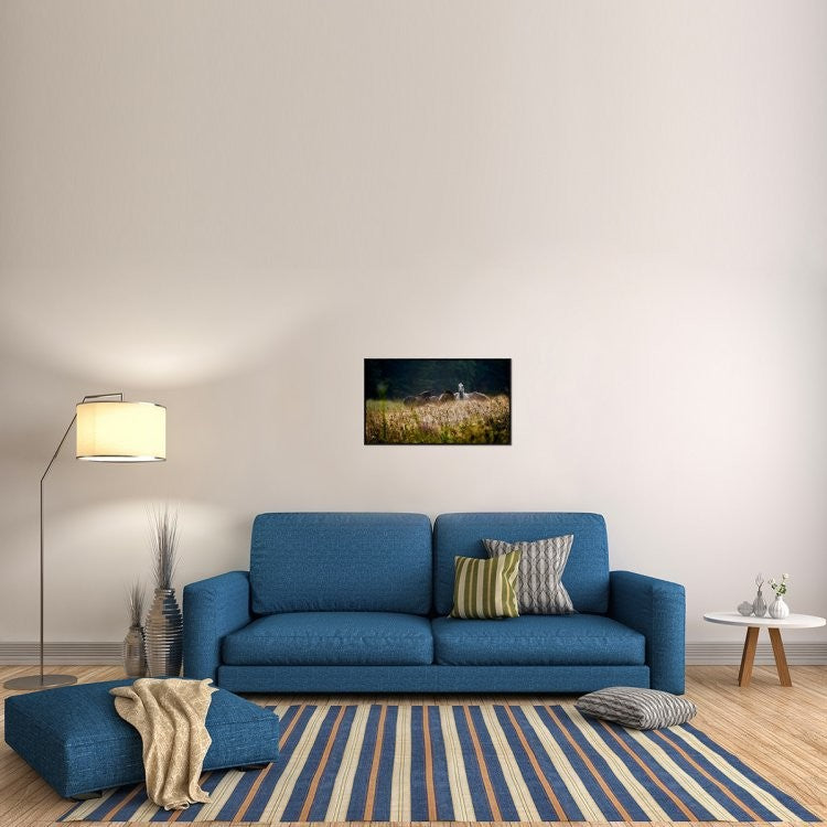 "Our Garden" Framed Canvas Giclee by Milan Malovrh, 31x18"