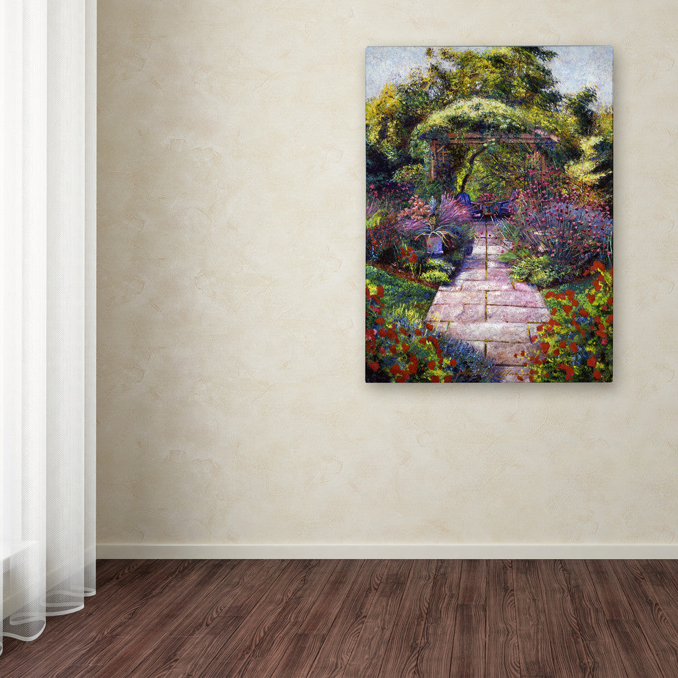 David Lloyd Glover 'Two Blue Garden Chairs' Canvas Art, 24"x32"