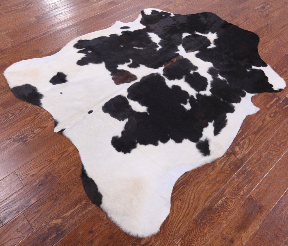 Organic Natural Hair-On Cowhide Area Rug 6' 11" X 5' 10" C1491