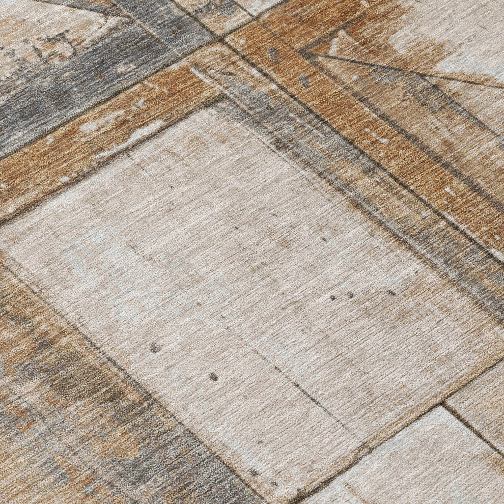 Machine Washable Indoor/Outdoor Chantille ACN1875 Copper 3' x 5' Rug