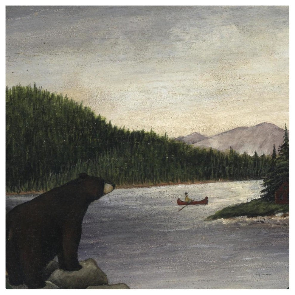 "North Woods Bear II" Digital Paper Print by David Carter Brown, 38"x38"
