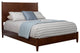 Alpine Furniture Flynn Mid Century Wood Queen Panel Bed in Walnut (Brown)