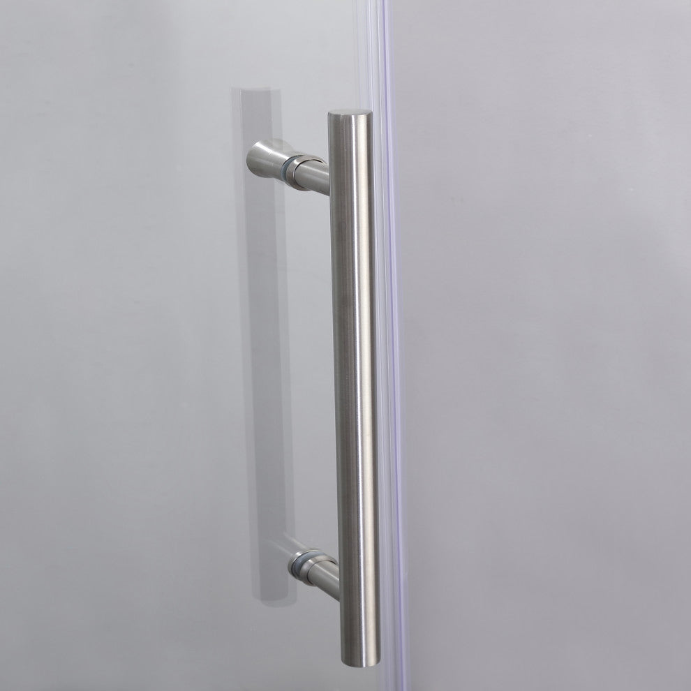 60" W x 76" H Frameless Single Sliding Shower Doors