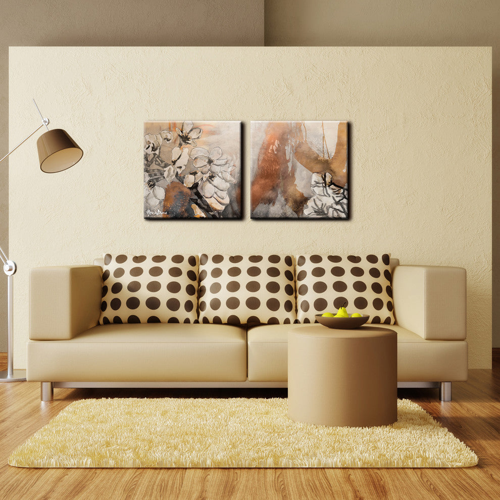 Ready2hangart 'Painted Petals X' 2-piece Canvas Wall Art