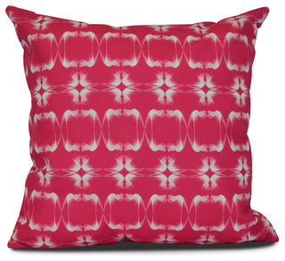 Summer Picnic, Geometric Print Pillow, Pink, 26"x26"