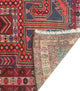 Fine Vintage Distressed WaLight er Navy/Red Runner, 3'4x10'0