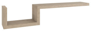 Manada Mist Contemporary Teak Wall Shelf
