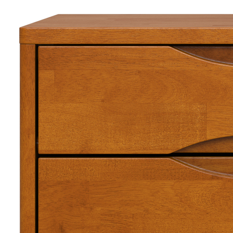 Harper Solid Hardwood End Table, Teak Brown