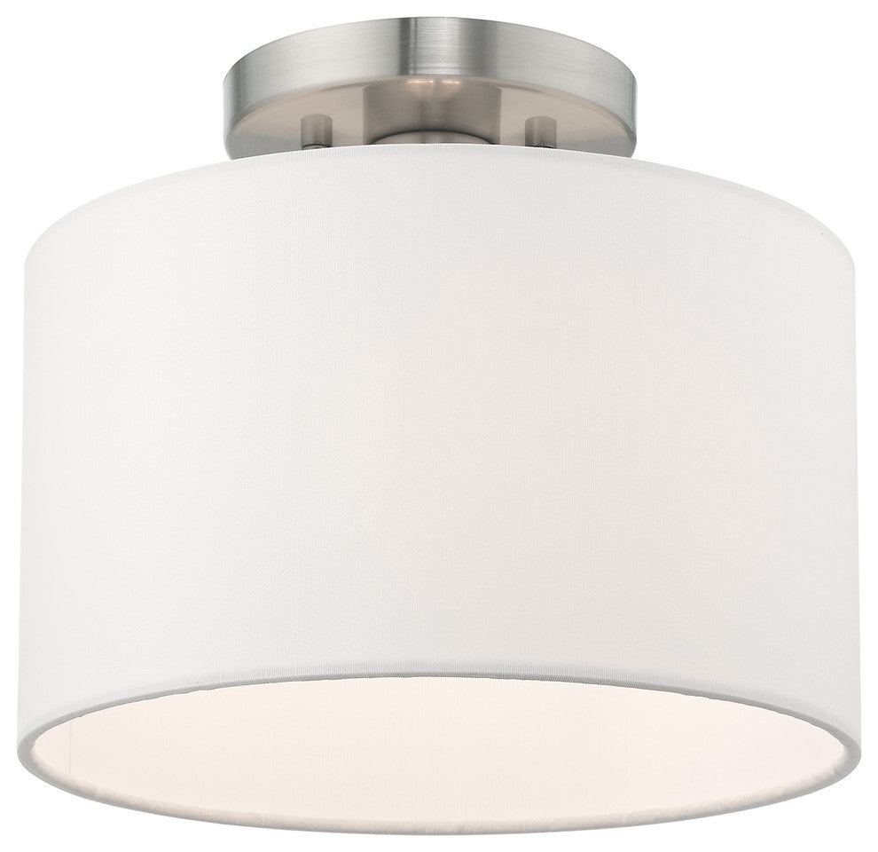 Livex Lighting Brushed Nickel 1-Light Ceiling Mount