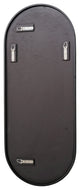 16" W X 40" H Pill Shape Stainless Steel Framed Mirror, Black