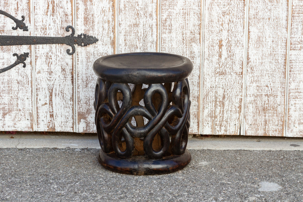 Unique Figural Carved Bamileke Stool