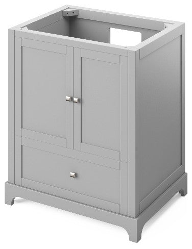 Addington Modern 30" Grey Vanity, Black Granite Vanity Top