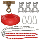Swing Set Stuff Inc. Complete Tire Swing Kit with Light Duty Swivel Red