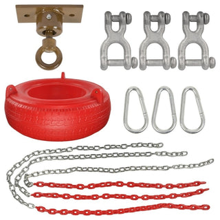 Swing Set Stuff Inc. Complete Tire Swing Kit with Light Duty Swivel Red