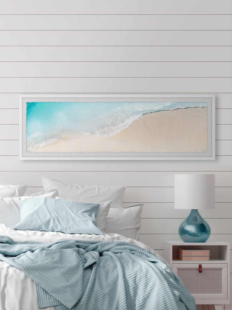 "Waves of Change" Framed Painting Print, 30x10