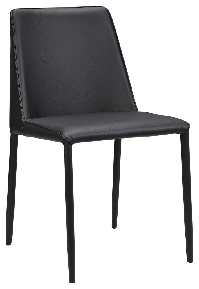 Nora Pu Dining Chair Black, Set of 2