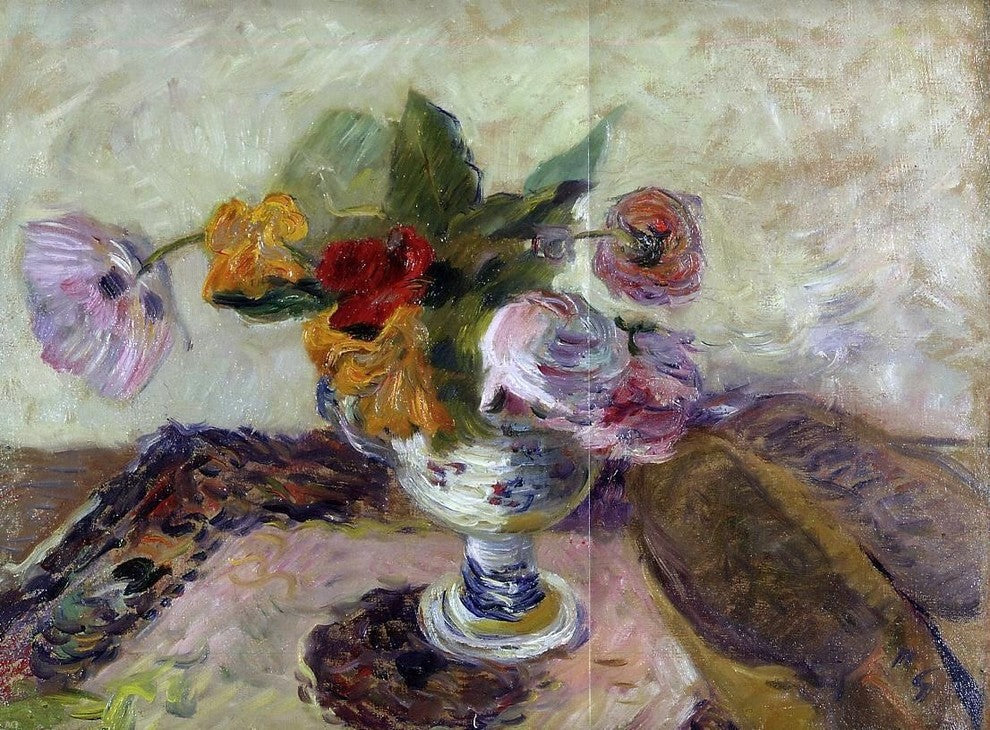 Paul Gauguin Vase of Flowers, 21"x28" Wall Decal Print
