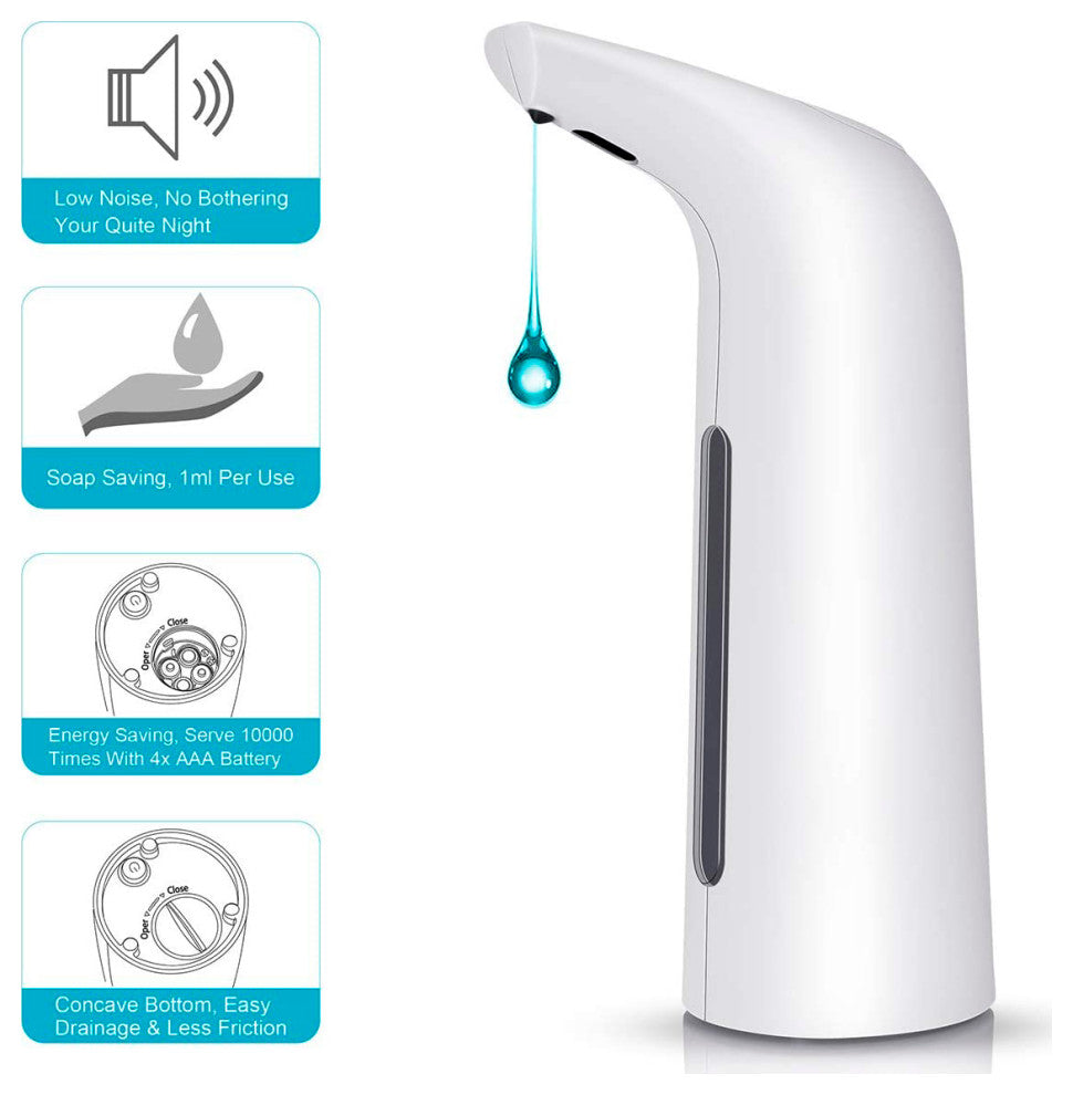 Ondina Touchless Soap Dispenser, White, Automatic Soap Dispenser