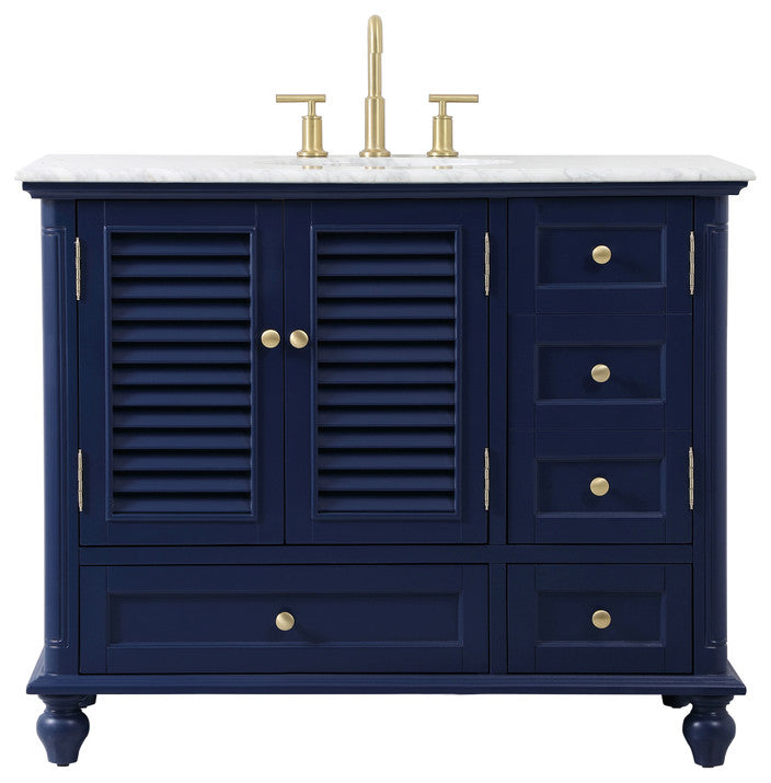Home Living 42" Single Bathroom Vanity, Blue
