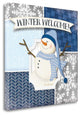 "Winter Welcome Snowman" By Jennifer Pugh, Giclee Print on Gallery Wrap Canvas