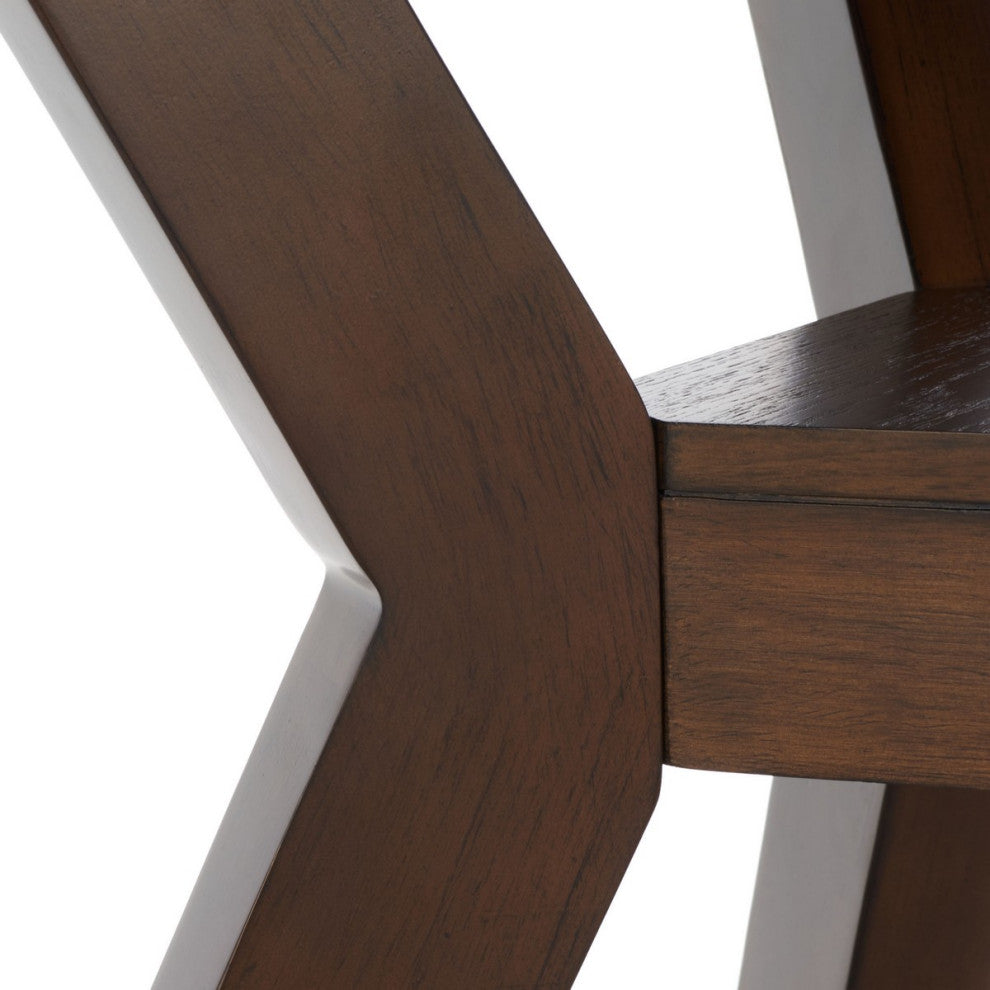 Safavieh Couture Luis Round Wood Dining Table, Medium Oak