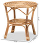 Cariel Modern Bohemian Natural Brown Rattan Coffee Table