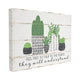 Feel Free To Talk Cacti Succulents Wood Textured Design, 16"x20", Canvas Art