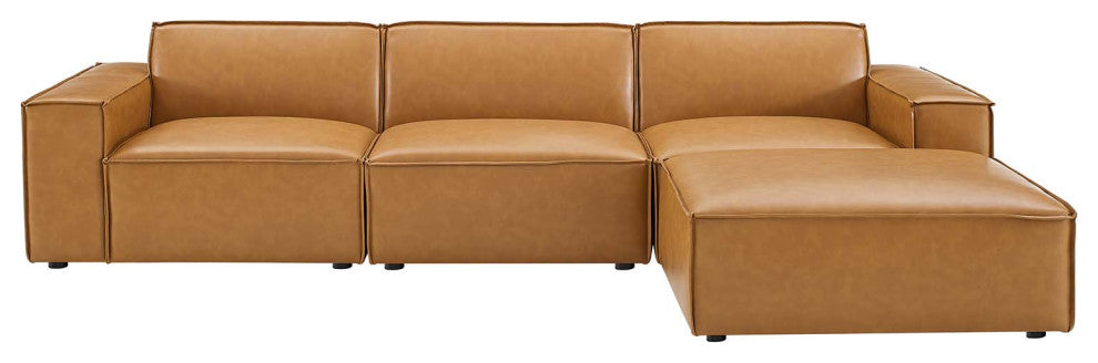 Restore 4-Piece Vegan Leather Sectional Sofa