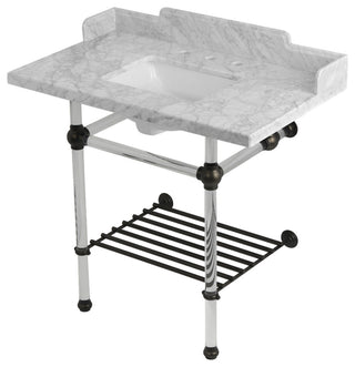 LMS36MASQB5 36" Console Sink with Acrylic Legs (8", 3 Hole)