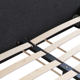 Olafur Upholstered Platform Bed, Black, King