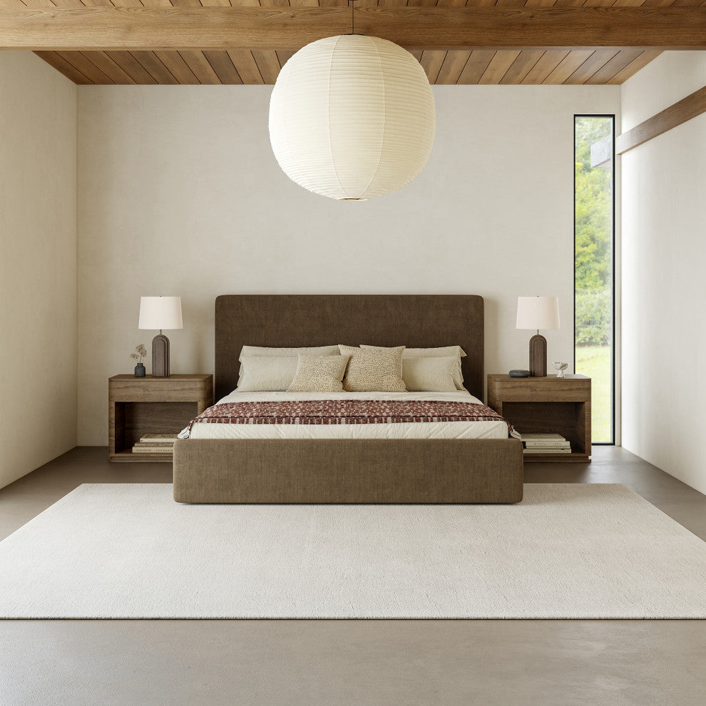 Gaia New Zealand Wool Shag Area Rug, Ivory 8' x 10'