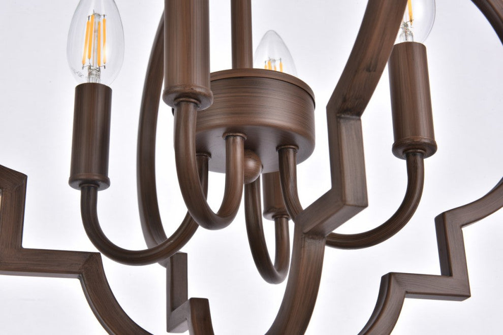 Sonny 4-Light Pendant, Weathered Oak