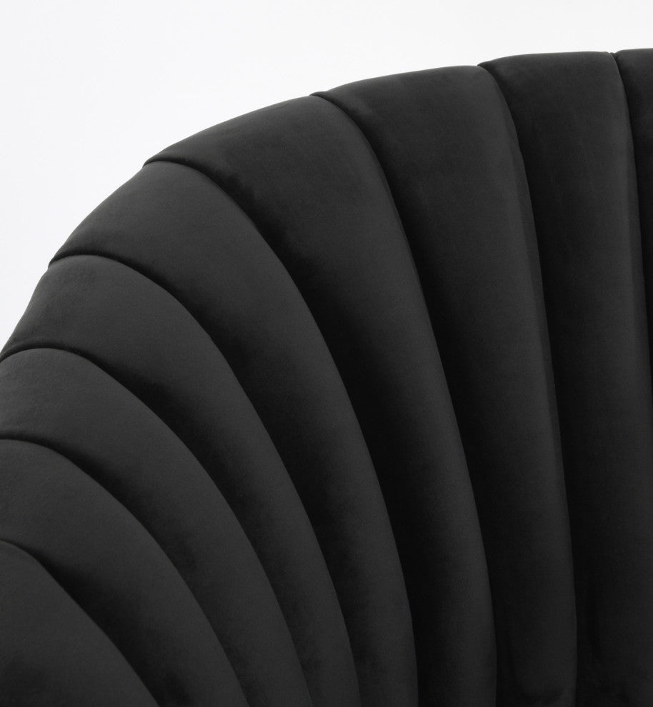 Slate Grey Velvet Swivel Chair