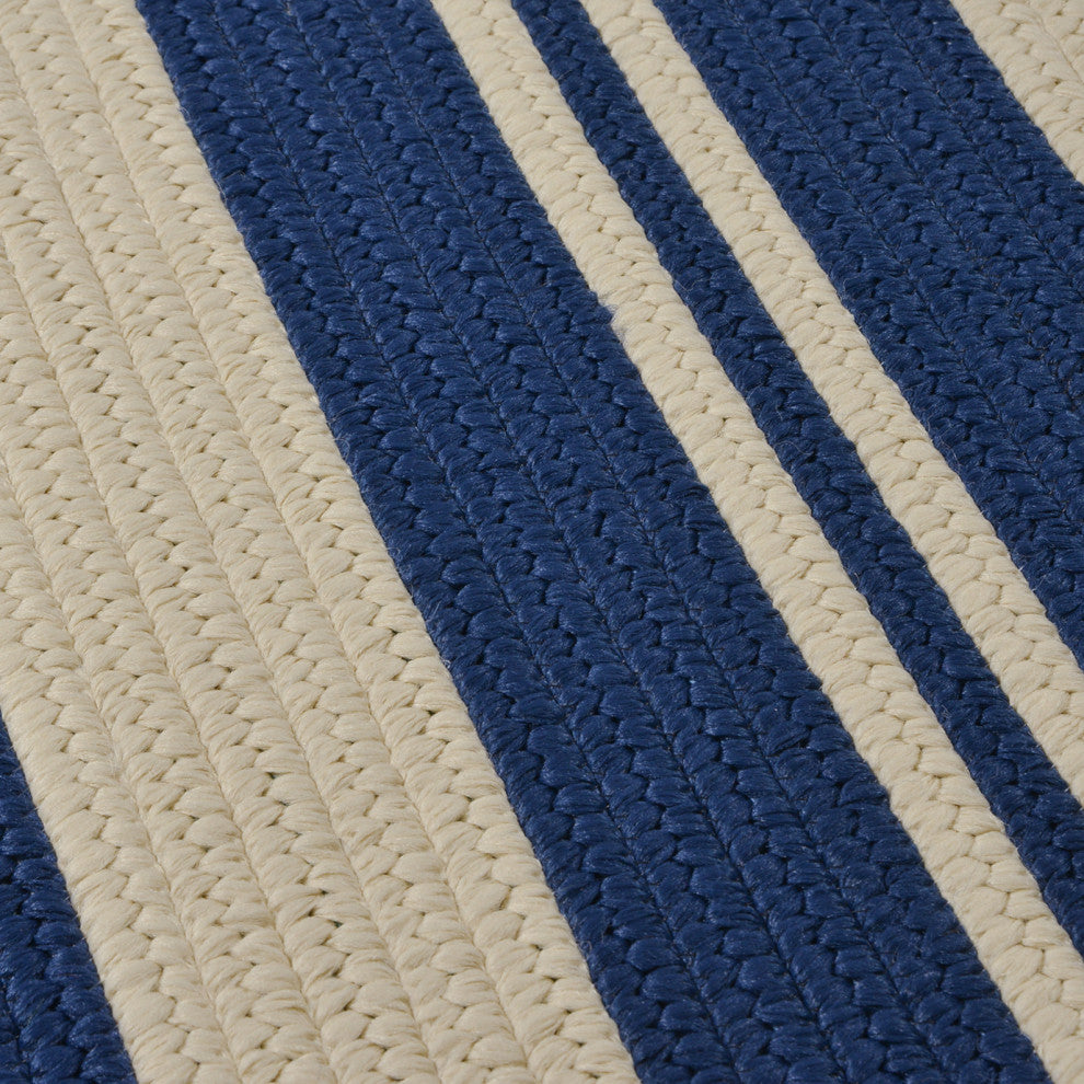 Colonial Mills Bayou Braided Rug, Blue, 6x8