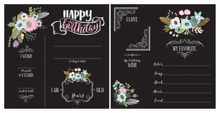 Floral Birthday Chalkboard