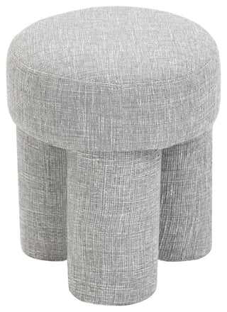 Larson Polyester Upholstered Ottoman/Stool, Grey