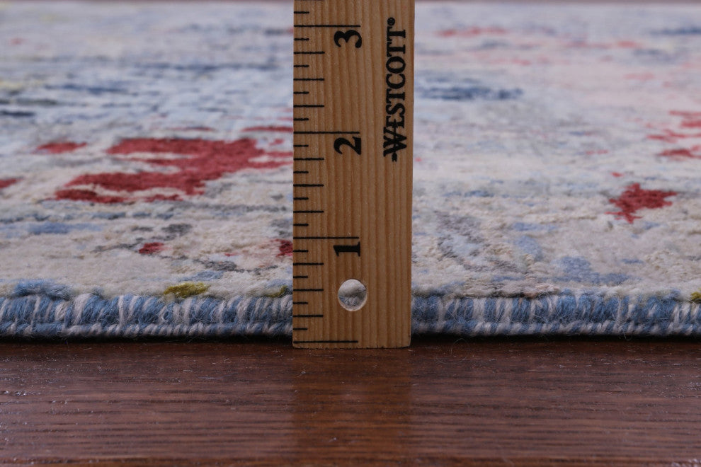Abstract Wool & Silk Hand Knotted Rug 8' 10" X 11' 10" - Q15544
